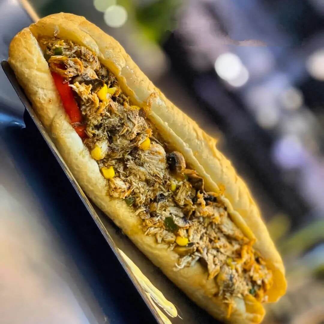 ساندویچ جوجه با قارچ